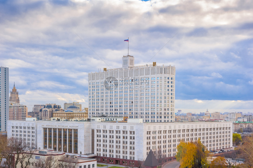 俄罗斯政府大楼位于莫斯科河岸建于1965年至7图片