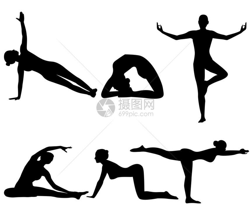 女孩做瑜伽锻炼图片