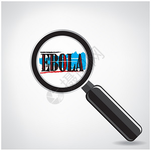 ebola在背景矢量图示上搜索符号或放大镜的玻璃符号图片