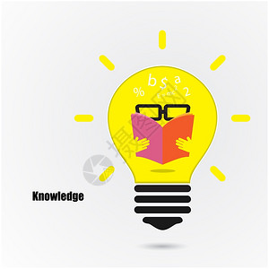 创意灯泡设计知识的力量图片