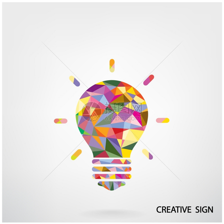 创意灯泡创造力概念背景图图片