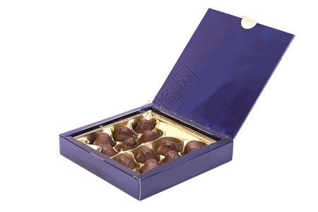 孤立的巧克力糖盒图片