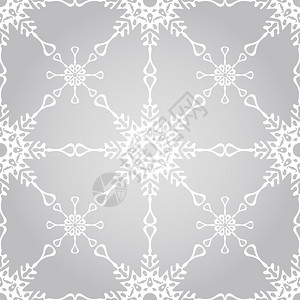 无缝冬季雪花图案矢量设计元素图片