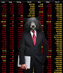 拥有熊头的商人在托克投资概念中图片