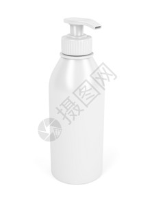 装有泵的白色塑料瓶用于液肥皂洗发水等图片