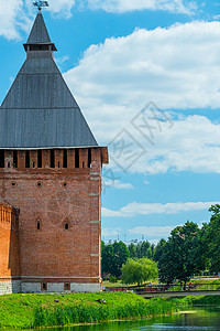 米砖smolenkrmlin防御结构建于159602年长38个smolenk塔的堡垒墙总长约65公里墙的高度从13米到9自摩尔斯克市背景