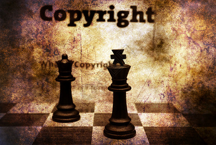版权和象棋模拟概念背景图片