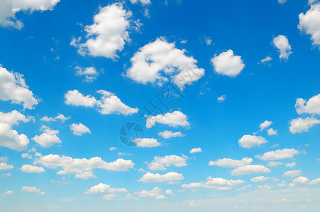 蓝天空和白积云自然高清图片素材