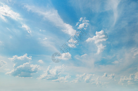 蓝天空和白积云风高清图片素材
