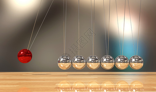 平衡牛顿的摇篮钟摆背景图片