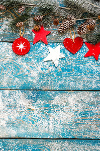 圣诞装饰木本底的成分高清图片