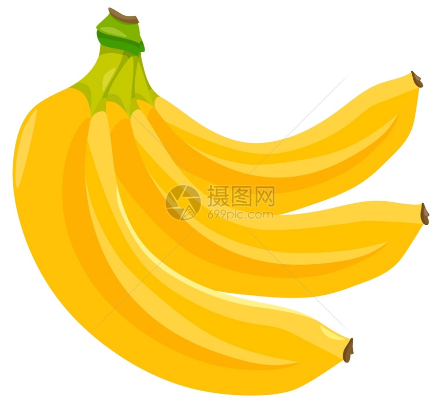 香蕉水果食品物的漫画插图图片
