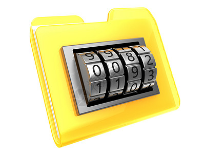 3d插图受代码锁定保护的文件夹图标编码文件夹图片
