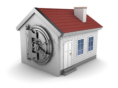 抽象的3示例有银行保险箱门的房子有银行保险箱门的房子图片