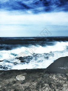 特纳里夫火山沿岸的冲浪背景图片
