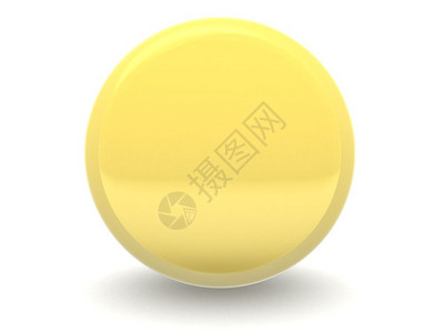 3d黄色玻璃球插图图片