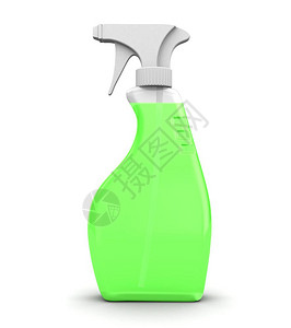 3d说明装有绿色液体的喷雾瓶背景图片