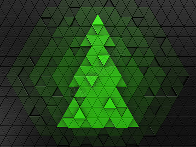 3d圣诞树拼图背景插图片