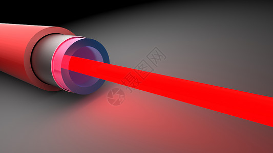 3d红色激光照纤图图片
