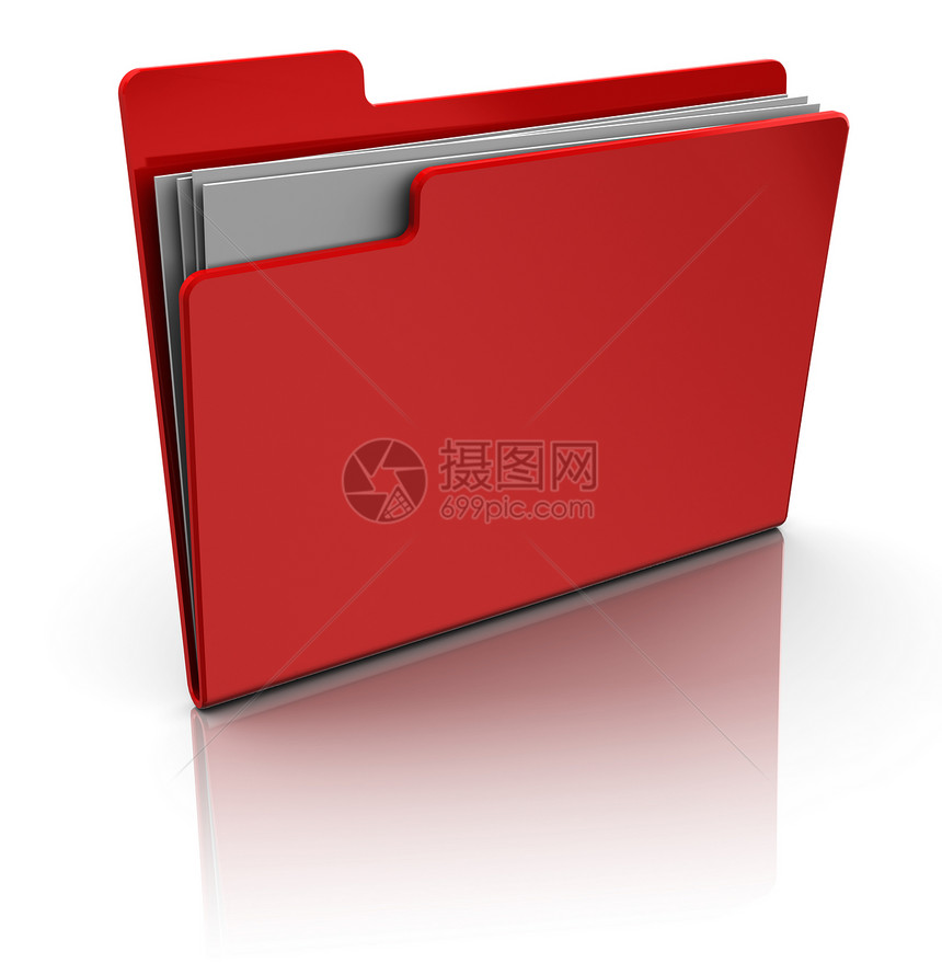 3d红文件夹图标插图片