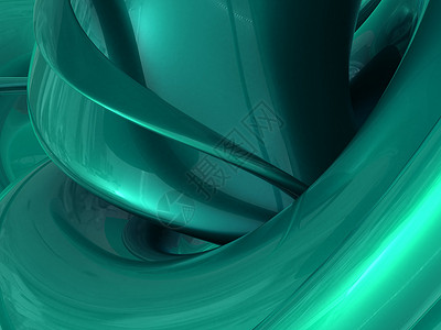 绿色铬背景的抽象3d插图图片