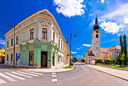 科普里维尼察镇古老的街头景点克罗提亚的多洛维纳地区高清图片