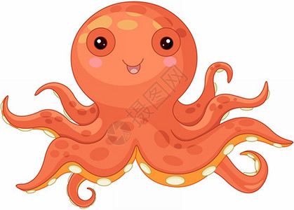 可爱章鱼插图图片