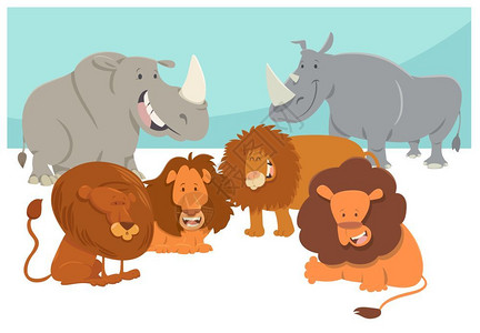 卡通可爱野生动物背景图片