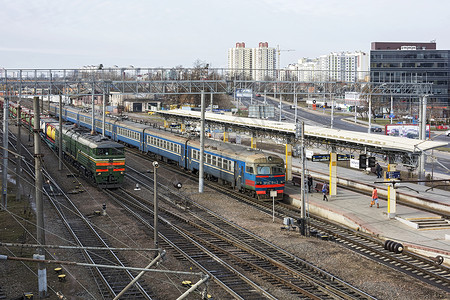 belarusmink034217火车站郊区列和货运图片
