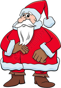 漫画插图有趣的圣塔Claus圣诞节格图片