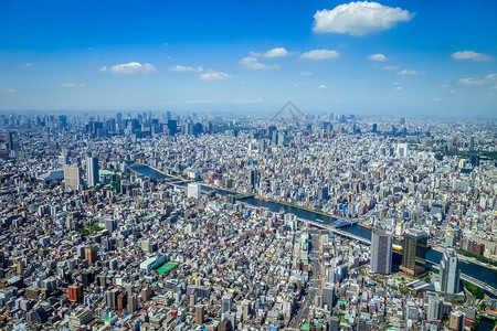 东京市天际空中观测日本图片