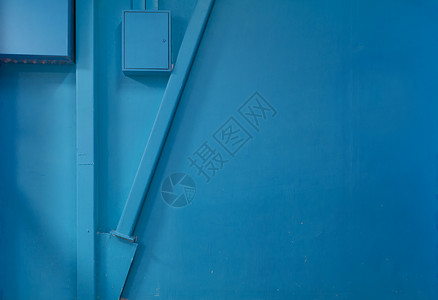 蓝色空墙有建筑元素工业背景图片