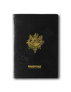 白背景孤立的通用黑色护照白背景孤立的通用黑色护照外国的高清图片素材