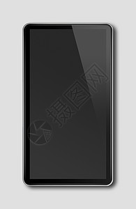 黑色智能手机数字平板电脑Pc模拟板以暗灰数字平板电脑模以黑灰方式隔离图片