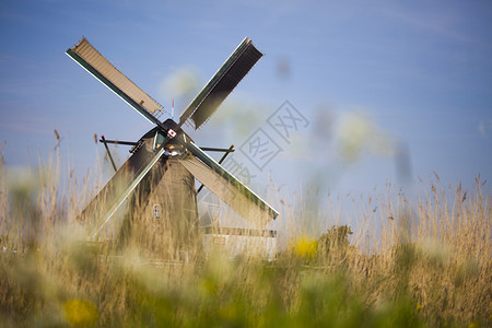 古老的霍兰风车云高清图片素材