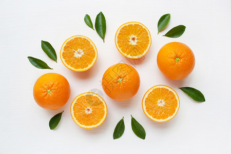 白底绝缘的新鲜柑橘水果图片