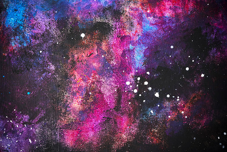花体艺术文字在墙壁上涂色彩多的抽象背景看起来像一个星系或夜晚的空要添加文字消息的图片设计艺术工作的背景画在墙上的色彩多抽象背景看起来像一个g背景