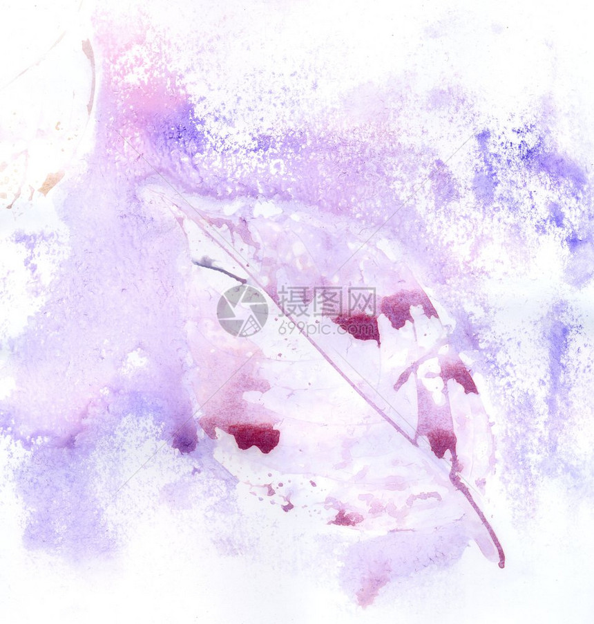 紫色水纹理叶子作为背景图片