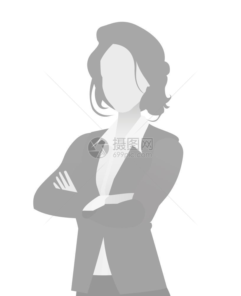 默认占位符businesswoman半身por默认占位符女商人半身肖像照片头像女灰色图片