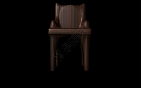 木制椅子3d以黑色背景隔离木制椅子以黑色背景隔离图片
