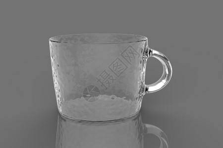 咖啡杯3d灰色背景图片