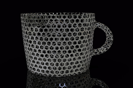 咖啡杯3d黑色背景图片