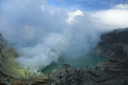 刚果熔岩火口湖火山喷泉雅温印地安背景