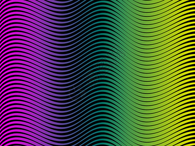 彩色波浪线条波普风矢量设计背景图片