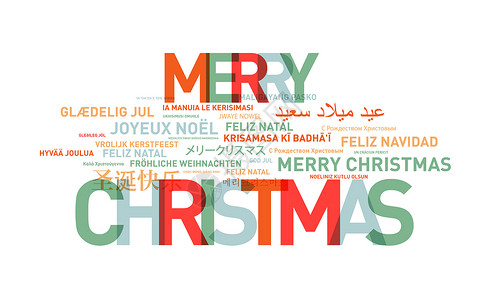 不同语言的庆祝活动来自世界的快乐圣诞节文本卡图片