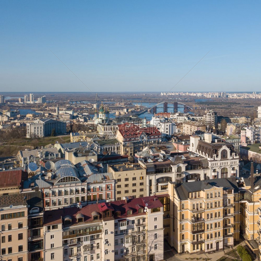 Kievukraine无人机航拍市中心图片