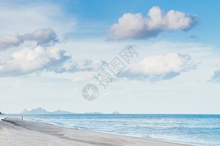 花字ae泰国普拉丘布希里汗多云天塔酒ae海滩的广阔景色背景