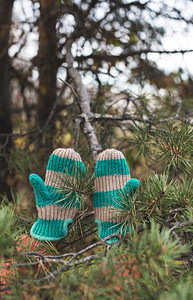 冬季手套和毛图片