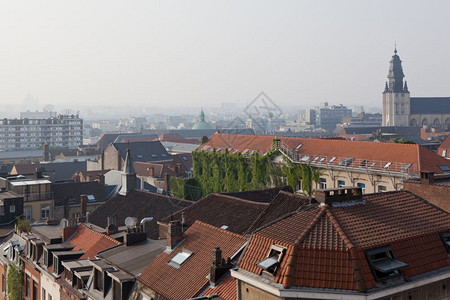 比利时布鲁塞尔塔顶全景从塔顶俯瞰图片