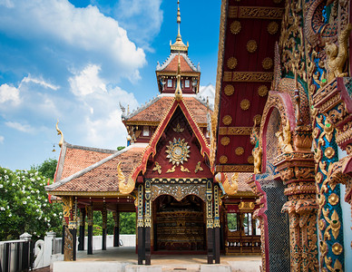 Pongsak寺庙大堂灯光省泰国兰文化遗产保护非西班牙和平奖208年荣誉奖背景